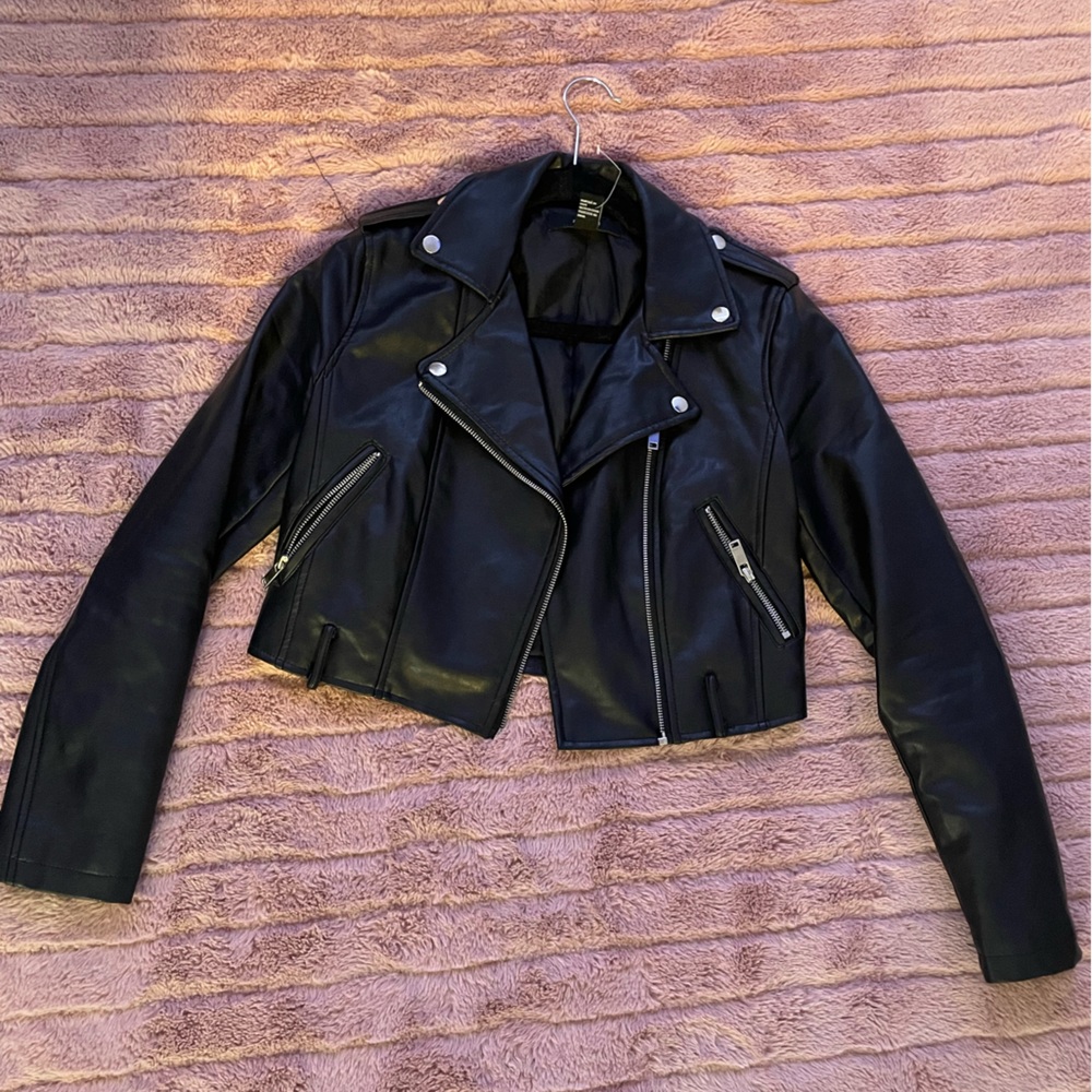 Leather Zip Up Jacket
